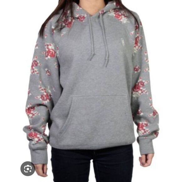 5/$25 Obey Propoganda Grey Floral Hoodie - Picture 1 of 7